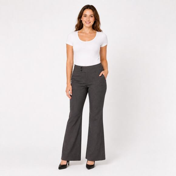 Maurices Pants - Maurices Studio Y Womens Dress Pants Trousers Flare Leg Lightweight Gray 15 16